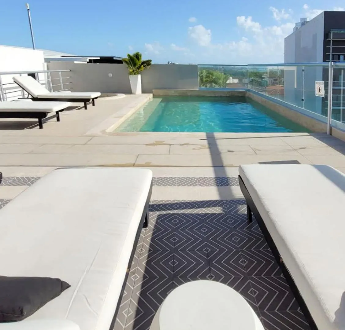 Oceanview Rooftop Pool Balcony Steps To Beach Playa del Carmen 0*,